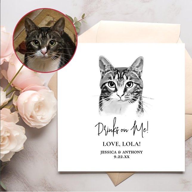 Guardanapo De Papel Tabby Cat - Bebidas personalizadas em mim (Criador carregado)