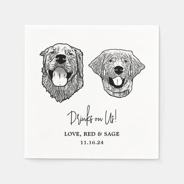 Guardanapo De Papel Tabby Cat - Bebidas Personalizadas em Mim Napkins (Frente)