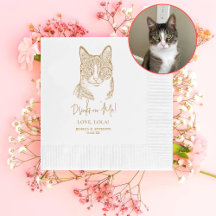 Tabby Cat - Bebidas Personalizadas em Mim Napkins