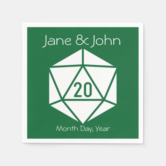 Guardanapo De Papel Tabletop Chic em Green Napkins (Frente)