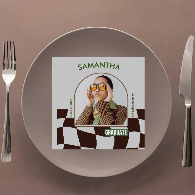 Guardanapo De Papel Tableware de Festa de formatura Retroativa Verific (Criador carregado)