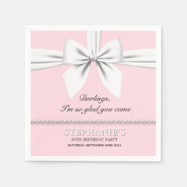 Guardanapo De Papel Tableware Elegante Rosa Tiffany Birthday