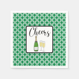 Guardanapo De Papel Taças de Champanhe para Celebração de Cheers Scrip