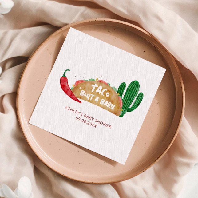 Guardanapo De Papel Taco 'Bout a Chá de fraldas Fiesta Personalizado (Criador carregado)