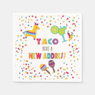 Guardanapo De Papel Taco Bout a New House Address - Branco