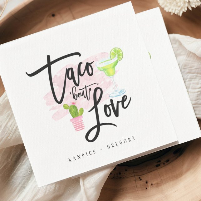Guardanapo De Papel Taco Bout Love Chá de panela Fiesta (Criador carregado)