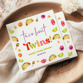 Guardanapo De Papel Taco Bout Twins! Chá de fraldas Fiesta