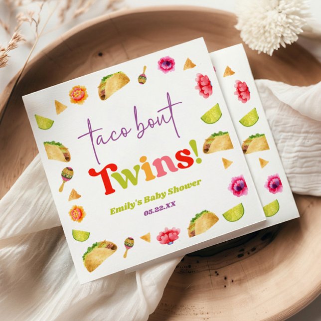 Guardanapo De Papel Taco Bout Twins! Chá de fraldas Fiesta (Criador carregado)