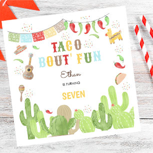 Guardanapo De Papel Taco sobre a divertida festa do aniversário mexica