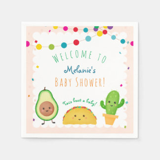 Guardanapo De Papel Taco sobre um bebê - chá de fraldas tema fiesta