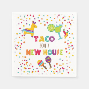 Guardanapo De Papel Taco sobre uma nova casa - Napkin - Branco