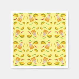 Guardanapo De Papel Tacos de Comida hispânica mexicana Tequila