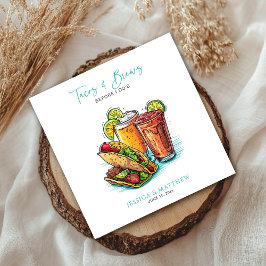 Guardanapo De Papel Tacos divertidos e Brews antes que eu Jante no ens