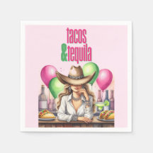 Tacos Rosa Quentes Chá de panela de Aniversário