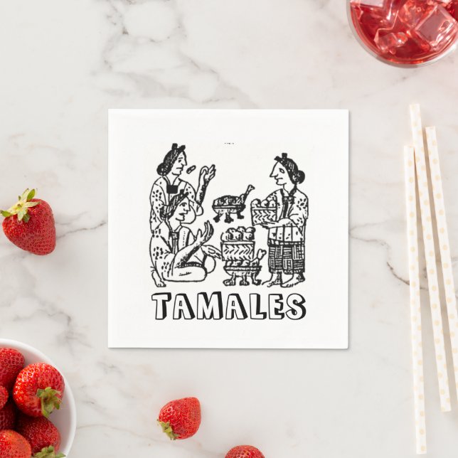 Guardanapo De Papel Tamales (Codex de Florentine, século XVI) (Insitu)