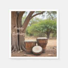 Guardanapo De Papel Tambores Africanos