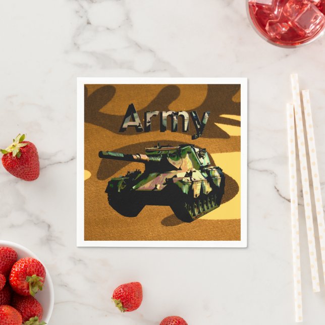 Guardanapo De Papel Tanque do Exército Khaki Verde, Papel Napkins (Insitu)