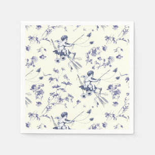 Guardanapo De Papel Tapete Floral Azul, Cupido Anjo Cupido