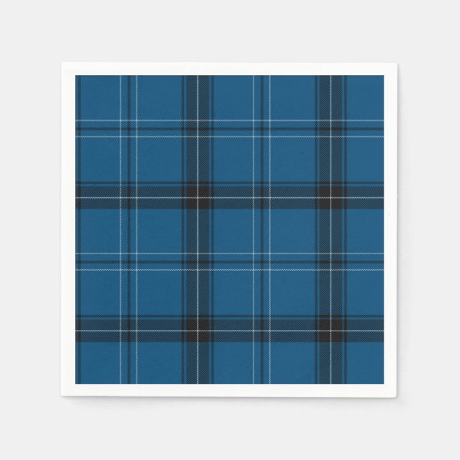 Guardanapo De Papel Tartan Azul Escocês Ramsay (Frente)