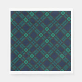 Guardanapo De Papel Tartan Clan Black Watch Green Checkered Standard
