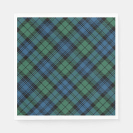 Guardanapo De Papel Tartan Clan Campbell Blue Green - Padrão checado