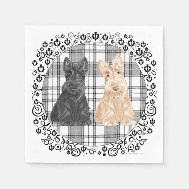 Guardanapo De Papel Tartan Scotties (Frente)