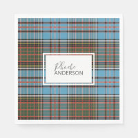 Tartan Xadrez Check Custom Name Elegant Anderson