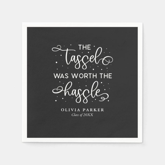 Guardanapo De Papel Tassel Valia A Pena A Festa de formatura De Hassle (Frente)