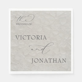 Guardanapo De Papel Taupe e preto - Simples Elegante