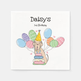 Guardanapo De Papel Tawny Neapolitan Mastiff Festa de aniversário de C