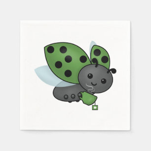 Guardanapo De Papel Tea Bebendo Ladybug Napkins