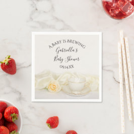 Guardanapo De Papel Tea Cup e White Rose Baby são Chás