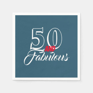 Guardanapo De Papel Teal 50 e Festa de aniversário fabulosa