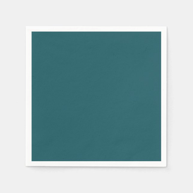 Guardanapo De Papel Teal oceânico de cor sólida (Frente)