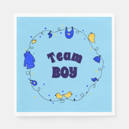 Guardanapo De Papel Team Boy Gender Reveal Napkins