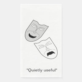 Guardanapo De Papel Teatro "Quietamente Útil" Máscara Toalha
