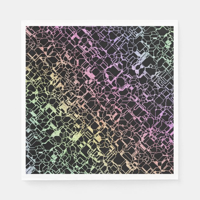 Guardanapo De Papel techno rainbo : (Frente)