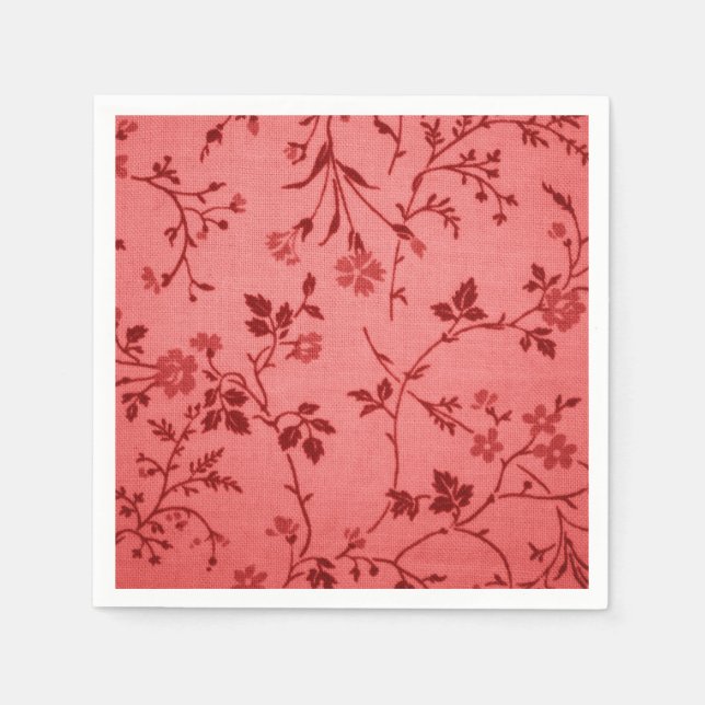 Guardanapo De Papel Tecido vermelho como o aspecto de linho (Frente)