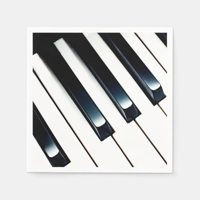 Guardanapo De Papel Teclas de Piano Elegantes em Papel (Frente)