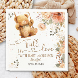 Guardanapo De Papel Teddy Bear Autumn Fall in Love Paper