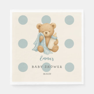Guardanapo De Papel Teddy Bear Boy Chá de fraldas Napkins