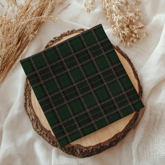 Guardanapo De Papel Teddy Bear Green Tartan Baby Shower