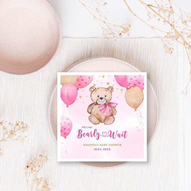 Guardanapo De Papel Teddy chá de fraldas napkins (Criador carregado)