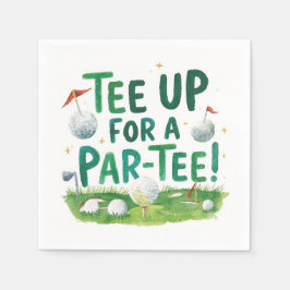 Guardanapo De Papel Tee de golfe para a festa do Par Tee Golfer