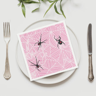 Guardanapo De Papel Teia de Aranha Viúva Negra Rosa