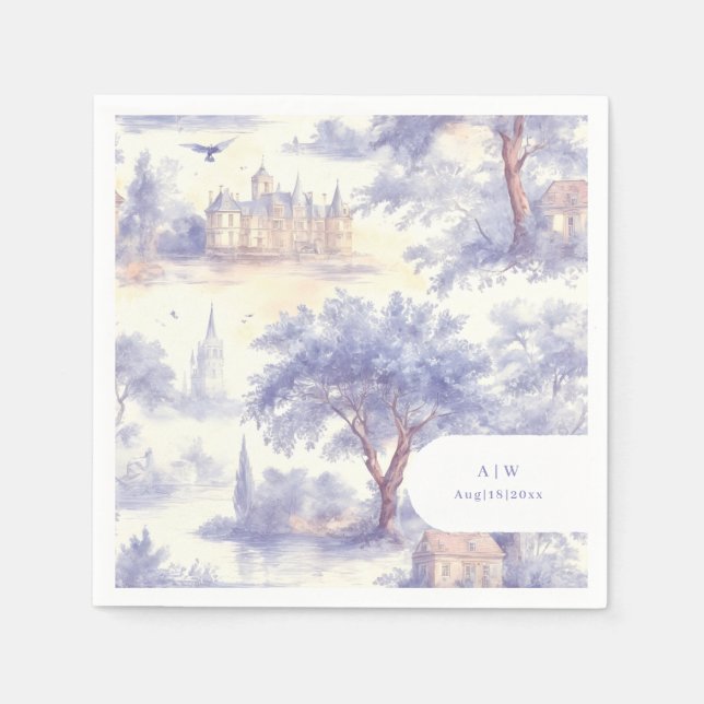 Guardanapo De Papel Tela de Jouy Arte (Frente)
