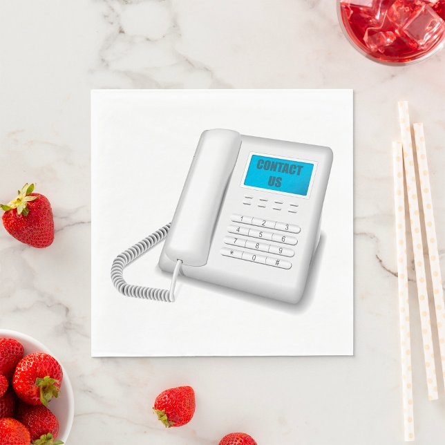 Guardanapo De Papel Telefone de Contato Suporte ao Cliente Telefone (Criador carregado)