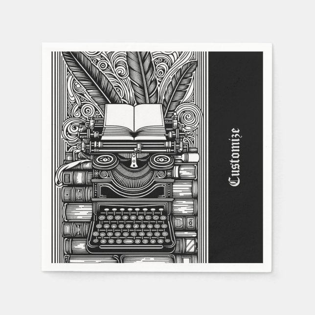 Guardanapo De Papel Tema 3 do Vintage Writer (Frente)