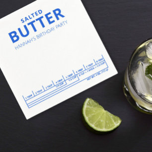 Guardanapo De Papel Tema da manteiga de Festa de aniversário engraçada