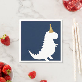 Guardanapo De Papel Tema de aniversário do Dinossauro Verde chá de fra